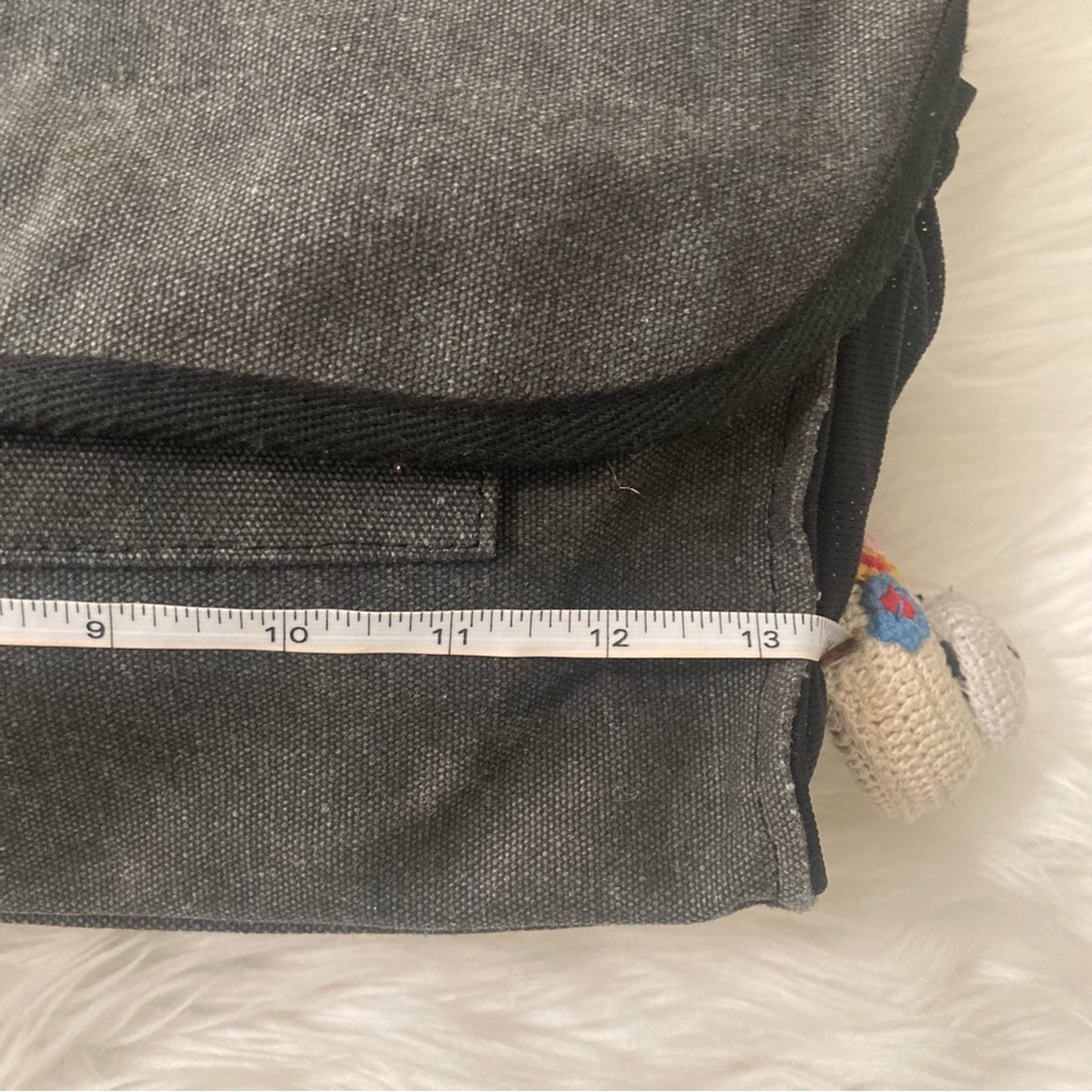 Disney Adventures Dark Distressed Gray Denim Cruise Travel Messenger Bag - Picture 6 of 9